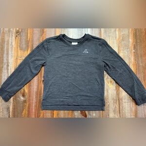 Adidas Kids Black Long Sleeve Melange Training Tee- NWT